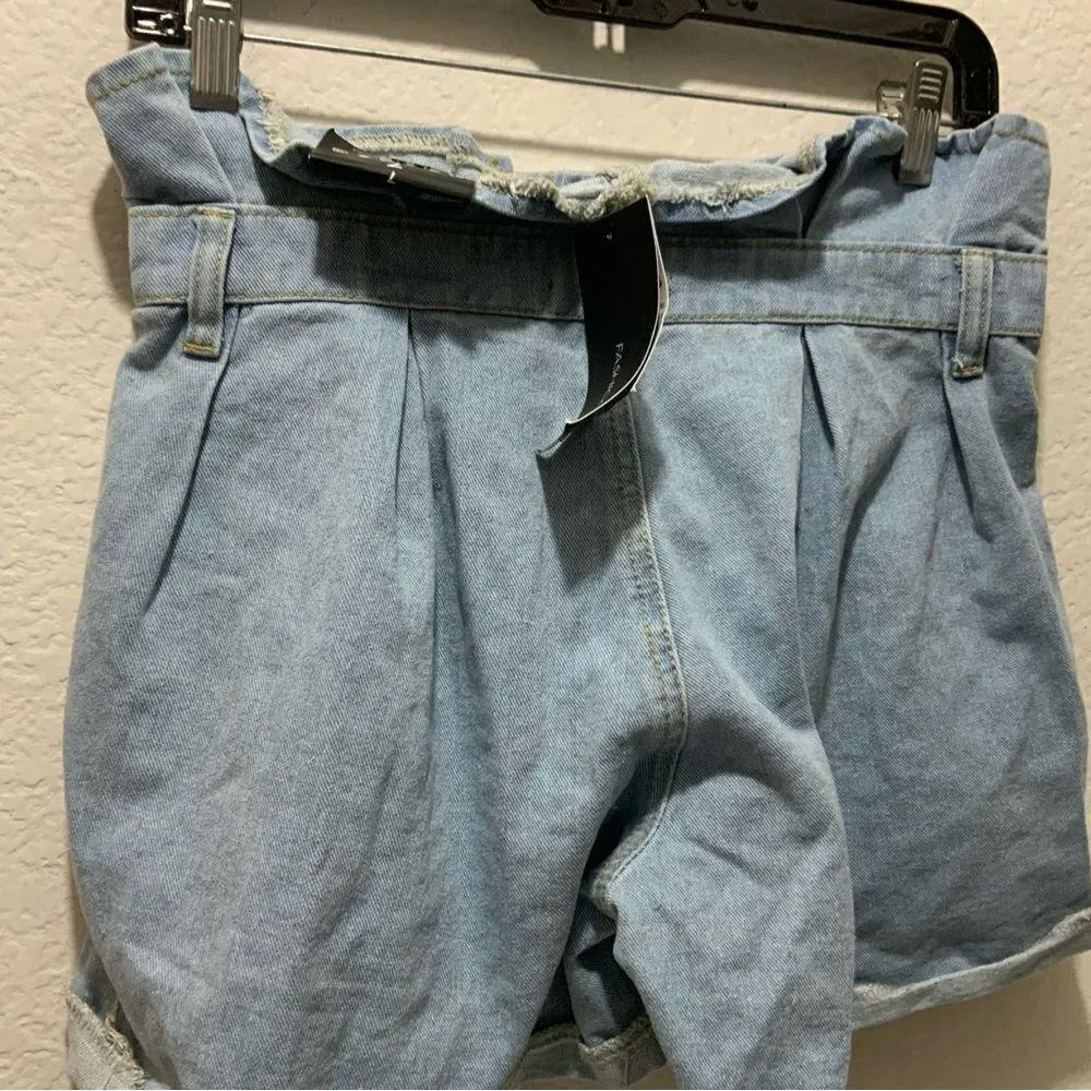Fashion Nova button fly distressed Jean shorts Can’t cuff me denim shorts 7